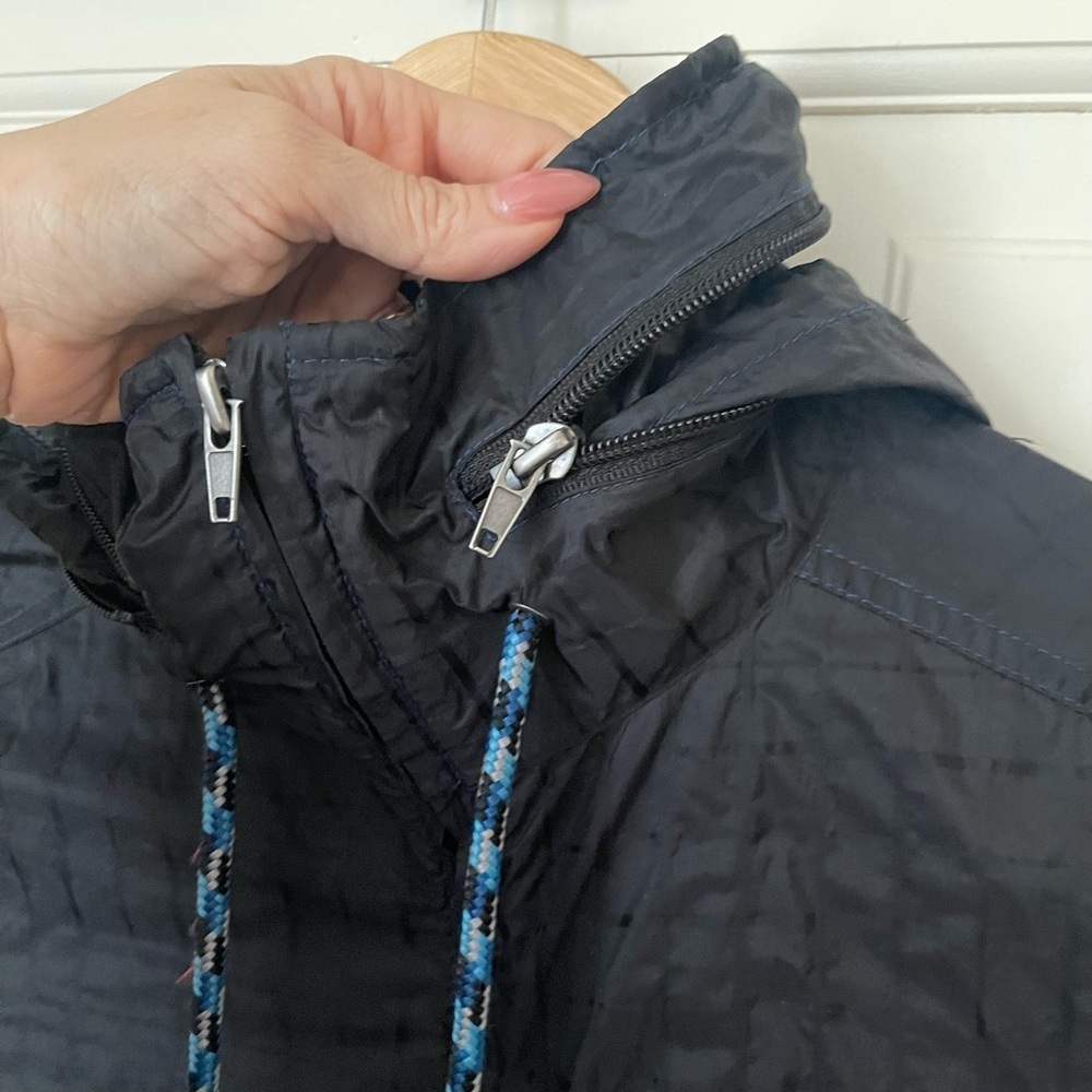 Free People Festival Parachute Jacket Windbreaker XS Black Packable Utility - Picture 9 of 12